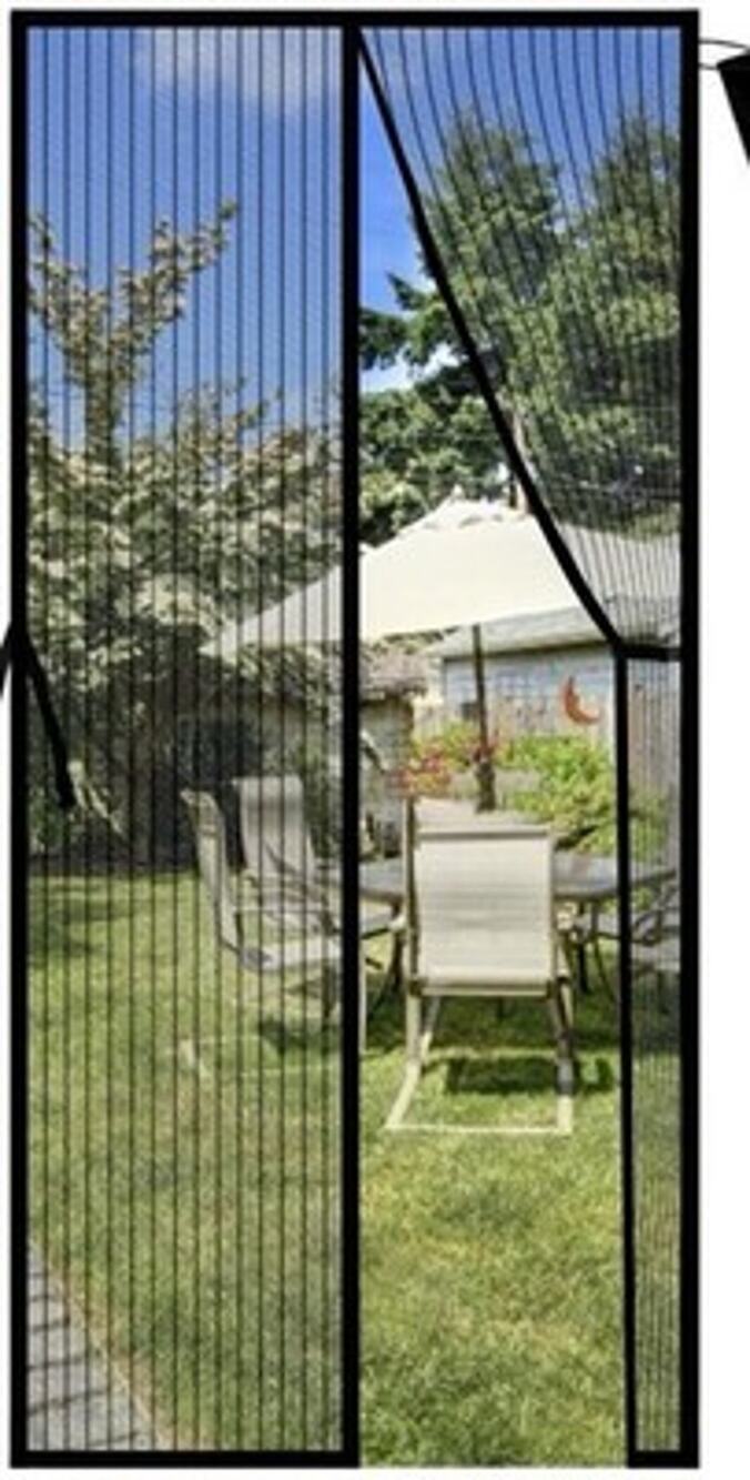 Magnetic Screen Door Mesh Fit Size 38 x 82 Inch, Polyester w/Adhesive Strip*READ
